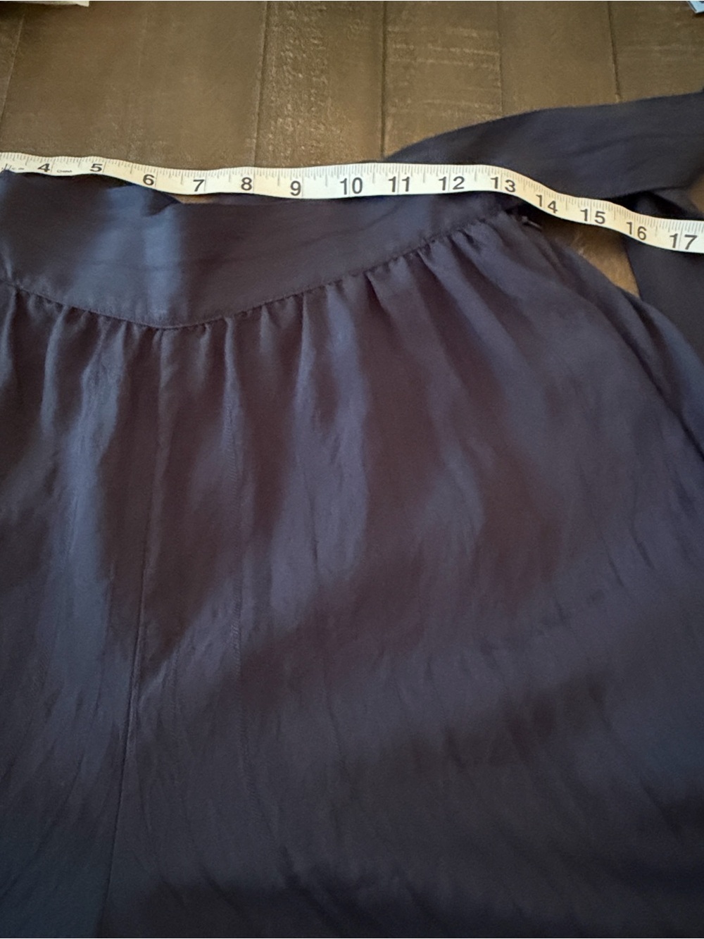 Vince Navy Wide-Leg Midi Pant with Tie Waist - Picture 12 of 16